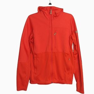 Fjallraven orange Abisko trail fleece hoodie M